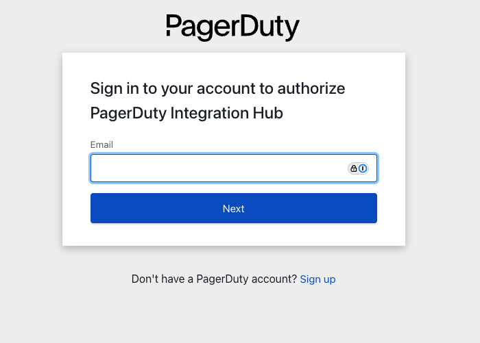 Navigate to PagerDuty connection